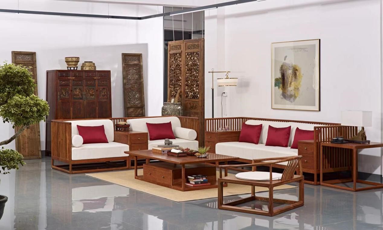 刺猬紫檀中式沙发,新中式家具风格